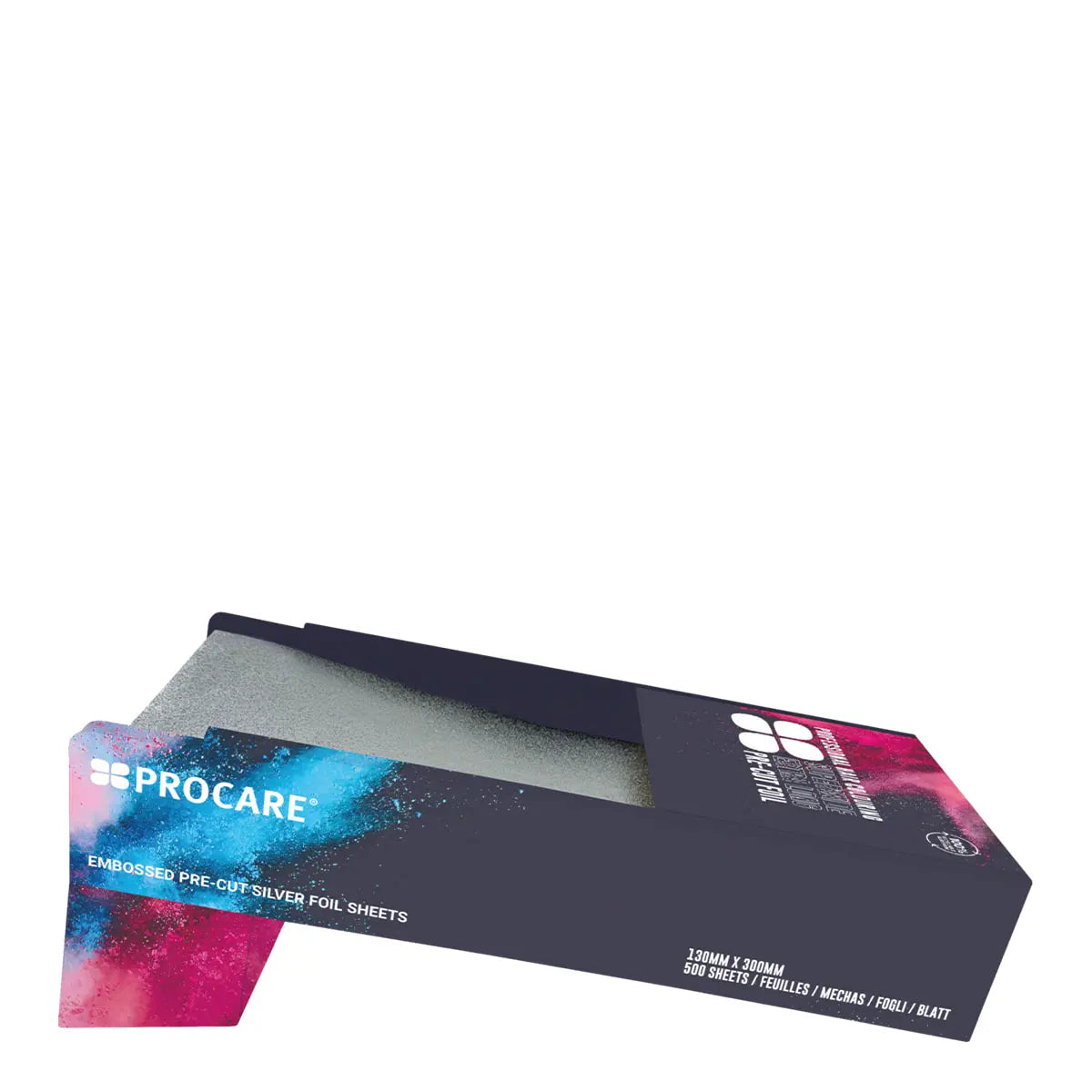 Extra Long Pre-Cut Embossed Foil Silver 130x300 mm